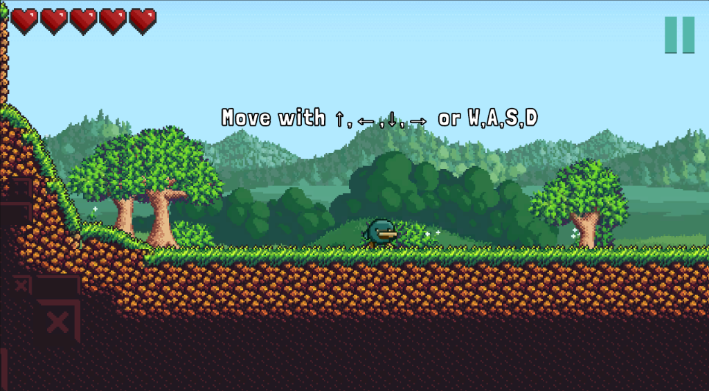MeloFall Screenshot - Movement tutorial