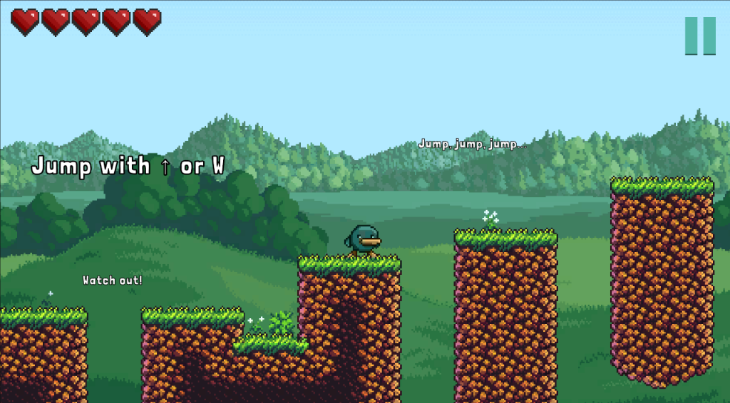 MeloFall Screenshot - Jumping platforms